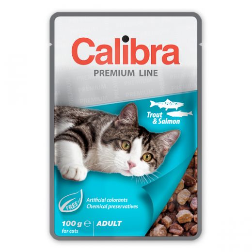Calibra Cat Pouch Premium Adult Trout and Salmon 100 g