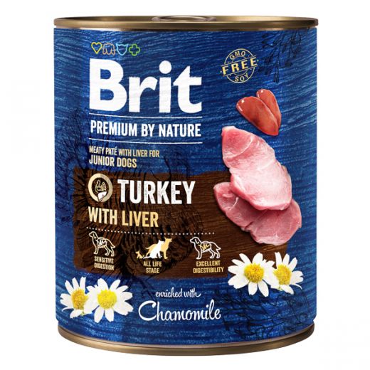 Brit Premium by Nature Junior Turkey with Liver 800 g conserva