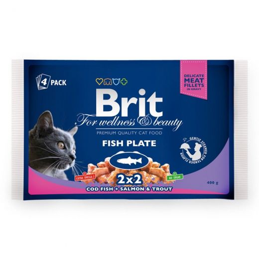 Brit Premium Cat multipack felii de peste 4 x 100 gr